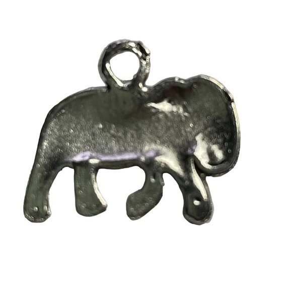Elephant Pendant Silver Tone Charm Bracelet Necklace Jewelry Craft Dangle u Boho - Picture 2 of 2
